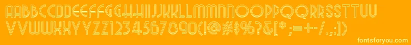 Night Font – Yellow Fonts on Orange Background