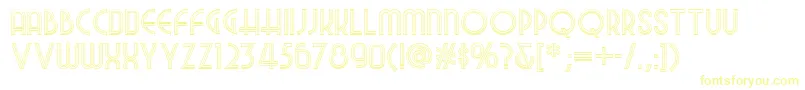 Night Font – Yellow Fonts on White Background