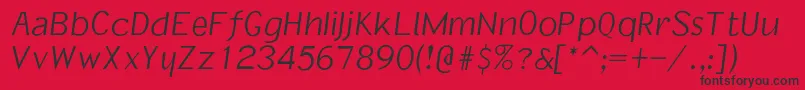 Ivanholeoblique Font – Black Fonts on Red Background