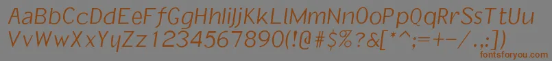Ivanholeoblique Font – Brown Fonts on Gray Background
