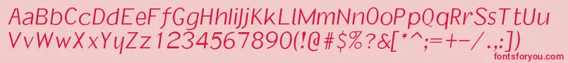 Ivanholeoblique Font – Red Fonts on Pink Background