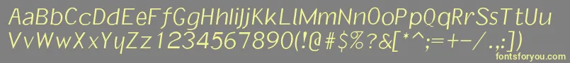 Ivanholeoblique Font – Yellow Fonts on Gray Background
