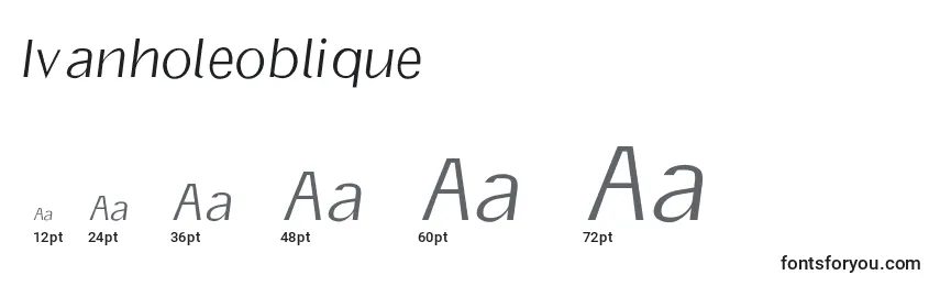 Ivanholeoblique Font Sizes