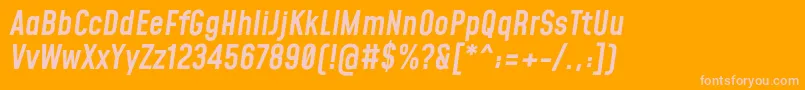 MohaveMediumitalic Font – Pink Fonts on Orange Background
