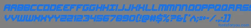 Gearheadcondital Font – Blue Fonts on Gray Background