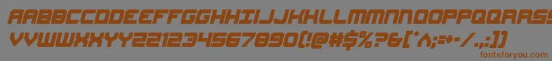 Gearheadcondital Font – Brown Fonts on Gray Background