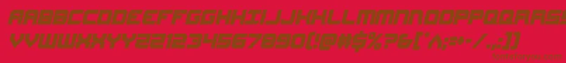 Gearheadcondital Font – Brown Fonts on Red Background