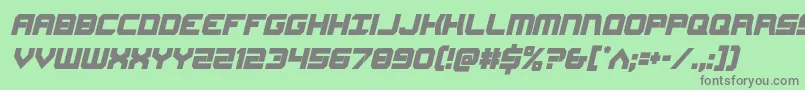 Gearheadcondital Font – Gray Fonts on Green Background