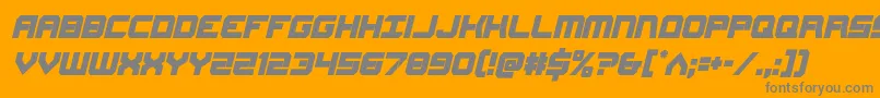 Gearheadcondital Font – Gray Fonts on Orange Background