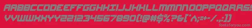 Gearheadcondital Font – Gray Fonts on Red Background
