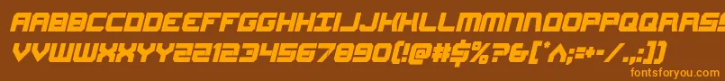 Gearheadcondital Font – Orange Fonts on Brown Background