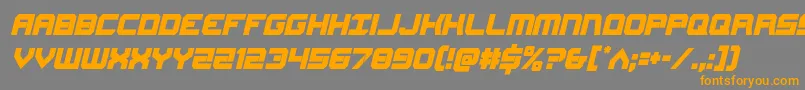 Gearheadcondital Font – Orange Fonts on Gray Background