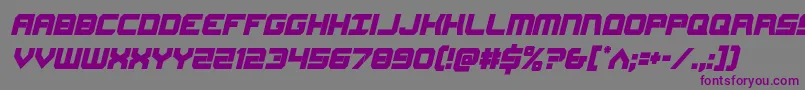 Gearheadcondital-Schriftart – Violette Schriften auf grauem Hintergrund