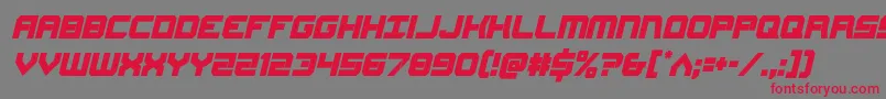 Gearheadcondital Font – Red Fonts on Gray Background