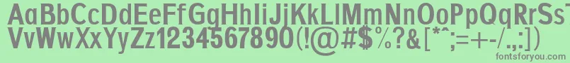 フォントAgajdaExtraBold – 緑の背景に灰色の文字