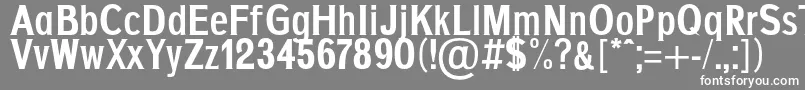 フォントAgajdaExtraBold – 灰色の背景に白い文字