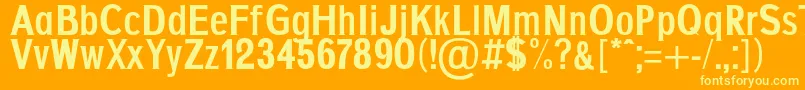 フォントAgajdaExtraBold – オレンジの背景に黄色の文字