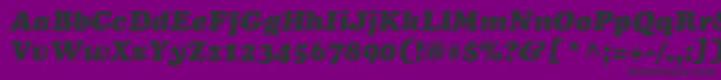 CooperLtBlackItalic Font – Black Fonts on Purple Background