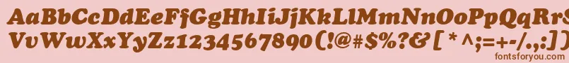 fuente CooperLtBlackItalic – Fuentes Marrones Sobre Fondo Rosa