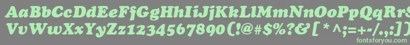 Шрифт CooperLtBlackItalic – зелёные шрифты на сером фоне