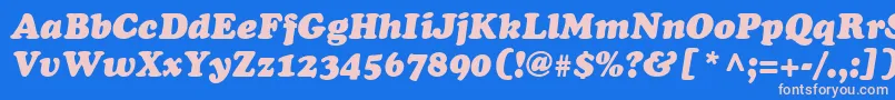 Шрифт CooperLtBlackItalic – розовые шрифты на синем фоне