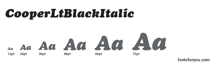 Размеры шрифта CooperLtBlackItalic