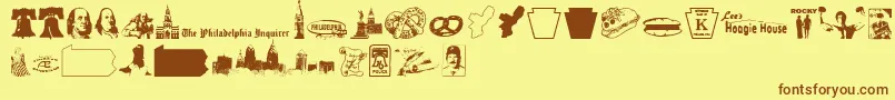 Phillydi Font – Brown Fonts on Yellow Background