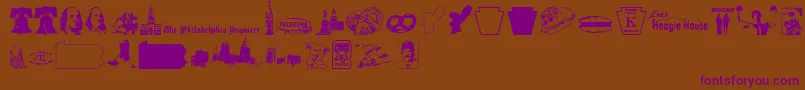 Phillydi Font – Purple Fonts on Brown Background