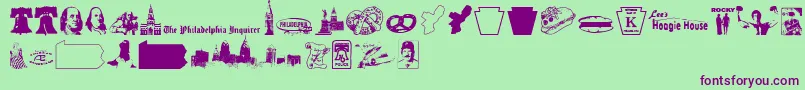 Phillydi Font – Purple Fonts on Green Background