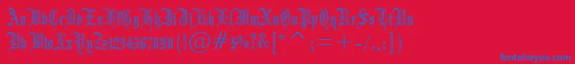 Dr.PoGothicru Font – Blue Fonts on Red Background