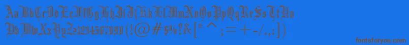fuente Dr.PoGothicru – Fuentes Marrones Sobre Fondo Azul