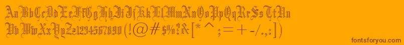 fuente Dr.PoGothicru – Fuentes Marrones Sobre Fondo Naranja