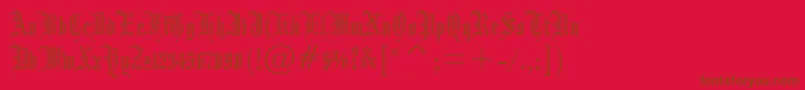 フォントDr.PoGothicru – 赤い背景に茶色の文字