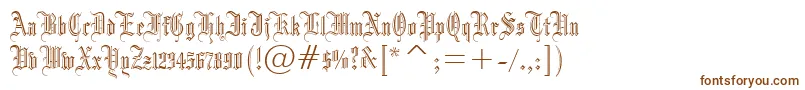 Dr.PoGothicru Font – Brown Fonts on White Background