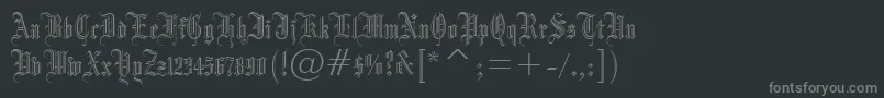 Dr.PoGothicru Font – Gray Fonts on Black Background