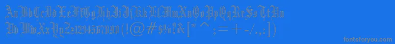 Dr.PoGothicru Font – Gray Fonts on Blue Background