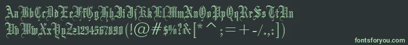 Dr.PoGothicru Font – Green Fonts on Black Background