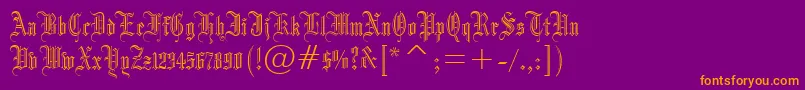 Dr.PoGothicru Font – Orange Fonts on Purple Background