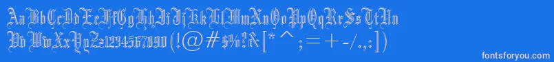 Dr.PoGothicru Font – Pink Fonts on Blue Background