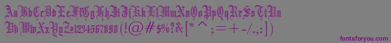 Dr.PoGothicru Font – Purple Fonts on Gray Background