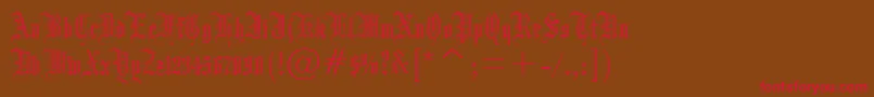 Dr.PoGothicru Font – Red Fonts on Brown Background