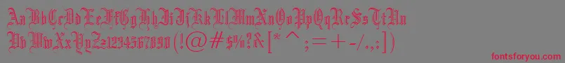 Dr.PoGothicru Font – Red Fonts on Gray Background