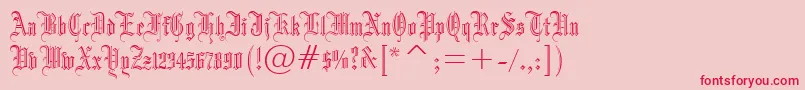 fuente Dr.PoGothicru – Fuentes Rojas Sobre Fondo Rosa