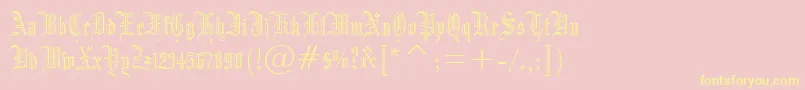 Dr.PoGothicru Font – Yellow Fonts on Pink Background