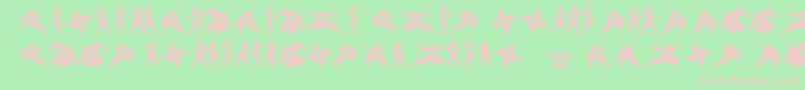 Ninjas Font – Pink Fonts on Green Background