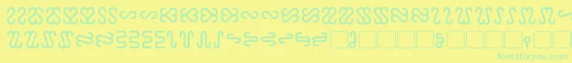 Ophidian Font – Green Fonts on Yellow Background