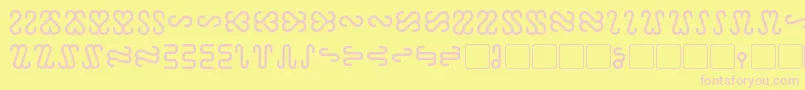 Ophidian Font – Pink Fonts on Yellow Background