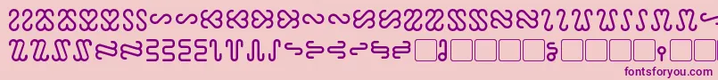 Ophidian Font – Purple Fonts on Pink Background
