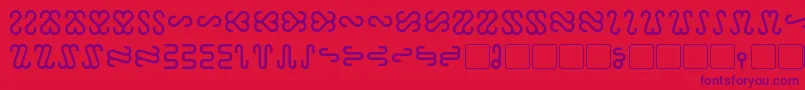 Fonte Ophidian – fontes roxas em um fundo vermelho