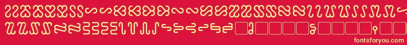 Ophidian Font – Yellow Fonts on Red Background